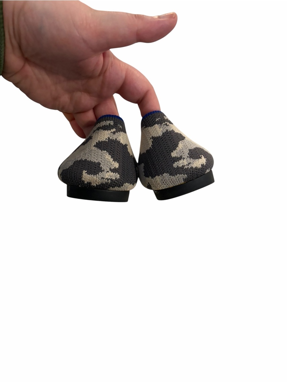 Rothy's Pointed Toe Flats in Gray Camo Knit - Picture 4 of 6